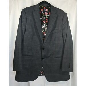 46R Men's Indochino Custom Blazer Flower Lined 100%‎ Wool Sport Coat